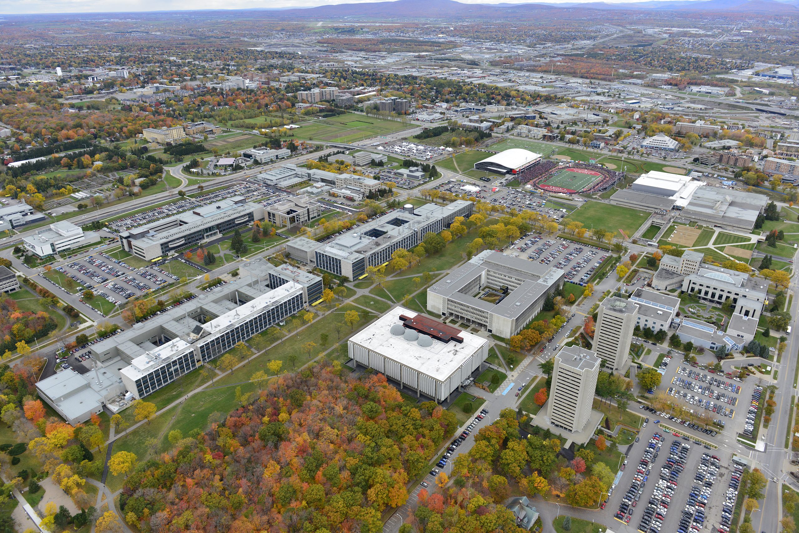 Vue aérienne du campus